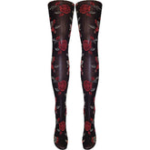 Rose Embossed Patterned Tights