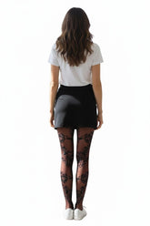Midnight Rose Dual-Tone Tights (Made in Italy)