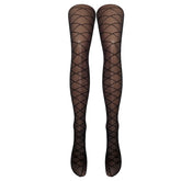 Sheer Diamond Pattern Tights