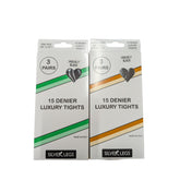 Silver Legs 15 Denier Italian Tights (3 Pair Pack)