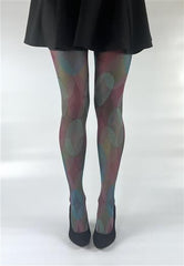 Psychedelic Multi Coloured Teal Tights