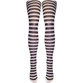 Silver Legs Striped Semi-Opaque Tights (One Size & XL)