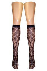 Fancy Pattern Ladies Knee High Pop Socks (Made In Italy)
