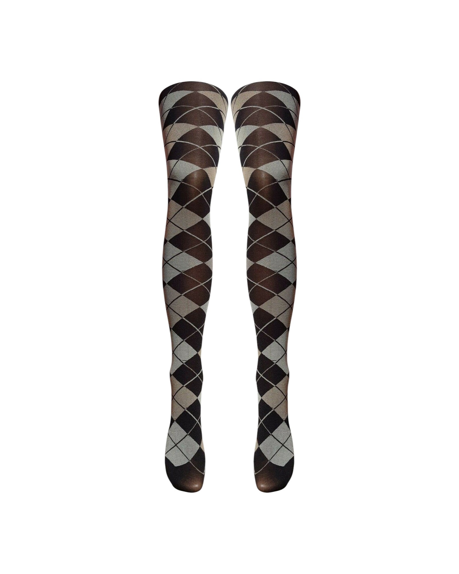 Scottish Argyle / Tartan Print Tights Available In 3 Styles (Made In Italy)