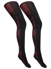 Midnight Rose Dual-Tone Tights (Made in Italy)