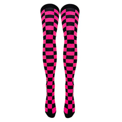 Checkered Over Knee Socks (Made in Italy)