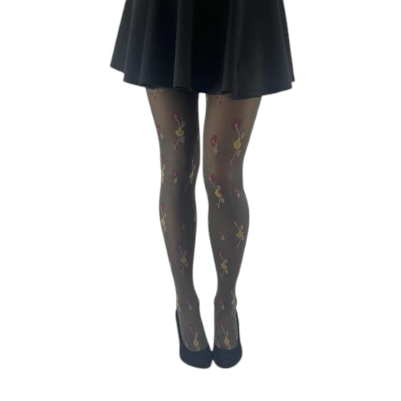 Oriental Flower Mocha TIghts (Made in Italy)