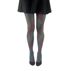 Psychedelic Multi Coloured Teal Tights