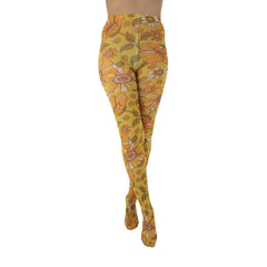 Retro Flower Power Printed Tights (3 Styles) Made In Italy