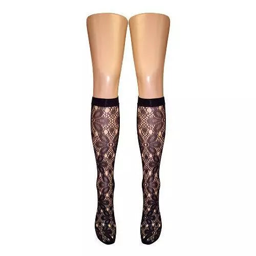 Fancy Pattern Ladies Knee High Pop Socks (Made In Italy)