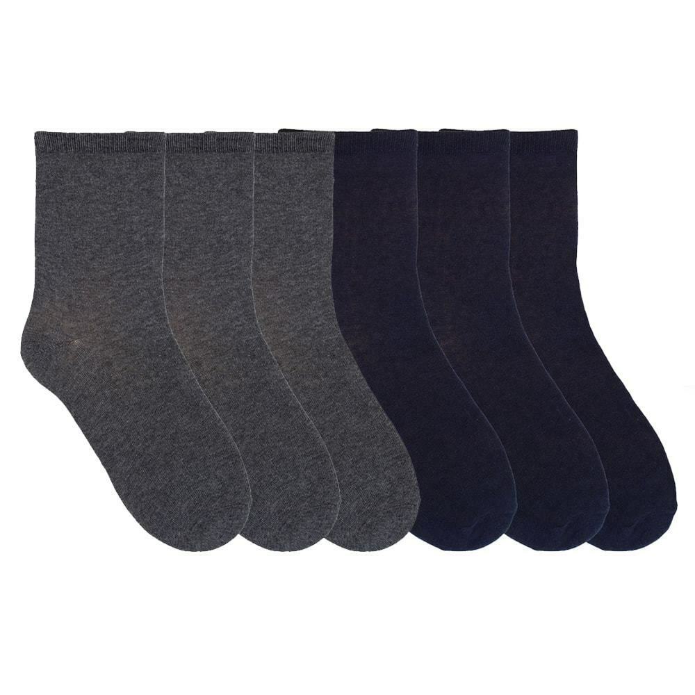 Cotton Ankle Socks (6 Pairs) 4 Colours Available