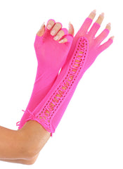 Elbow Length Fishnet Gloves