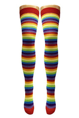 Rainbow Stripes Over Knee Socks (Made In Italy)